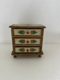 Musical Vintage Jewelry Box 8 X 8 X 4