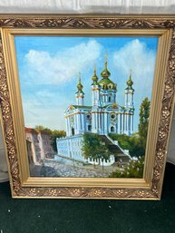 Original Oil In A Fabulous Frame 27 X 22 Signed B Ahcehko I Believe. Original Oil In A Fabulous Frame 27 X 22