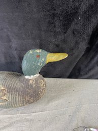 Unique Antique Excellent Hollow Wood Duck Decoy Maker Unknown