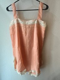 1920s One Piece Silk Negligee Bloomers Lingerie Shorts Pinup