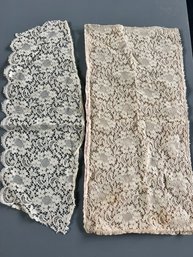 Antique Tatted Lace Handmade Lace Panels