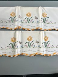 Pair Of 21 X 29 Needlepoint Pillowcases