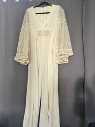 Wow Vintage Grecian Style Bell Sleeve Pant Suit 37' Bells