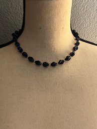 Vintage Blue Plastic Necklace