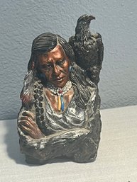 6' Tall Native American Sculpture