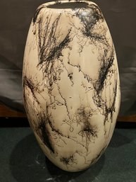 Authentic Navajo Medicine Man Horse Hair Vase Huge Signed Bernice Bonney Navajo