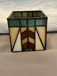 3.5x3.5 Partylite Stained Glass Candle Holder