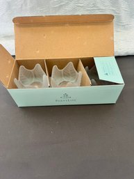 Set Of 3 P0290 Partylite Frosted Lotus Tulip Candle Holders