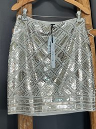 $$ Brand  New WHBM White House Black Market Sequined Skirt Size 0