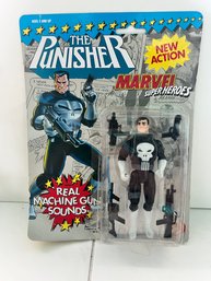 Marvel Super Heroes The Punisher Action Figure W/ Machine Gun 1991 ToyBiz
