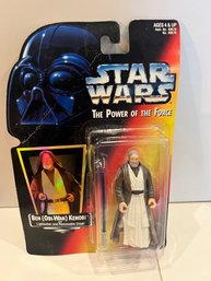 Star Wars Power Of The Force Ben Obi-Wan Kenobi 1995 With Long Lightsaber NIB