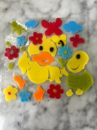 Vintage 6x6 Rubber Ducky Gel Sticky Wall Decor New