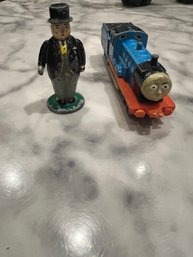Vintage 1990 Thomas The Train Engine And Conductor Metal