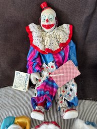 Lot Of 8 Porcelain Clowns