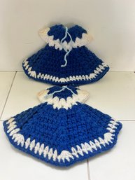 Pair Of Crochet Dresses About 8 Inches Long
