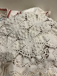 Assortment Of Vintage Crocheted Linens