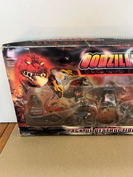 Vtg Godzilla Pack Of Destruction Bandai 2003 Figures New Sealed