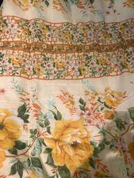 Vintage Yellow Floral Twin Bedspread