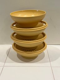 Vintage Mustard Colored Tupperware