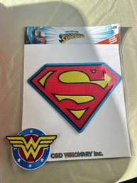 Superman And Wonder Woman Iron On Patches
