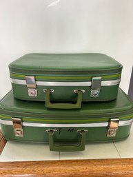 Pair Of Vintage Hard Suitcases