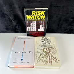 Lot Of 3 Business Books - Risk Watch, The Climate Fix, Multiple Perspectives For Decision Making