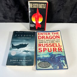 Lot Of 3 Military Novels - The Sixth Battle, Flyboys, Enter The Dragon