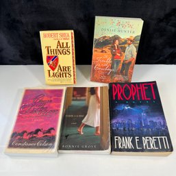 Lot Of 5 Novels - All Things Are Lights, Trouble With Cowboys, Chase The Dream, Talking To The Dead, Prophet