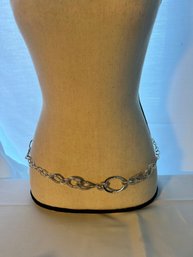 NWT New Silver Tone Chain Belt Chicos $48