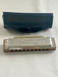 Vintage St. Louis Harmonica In Original Case