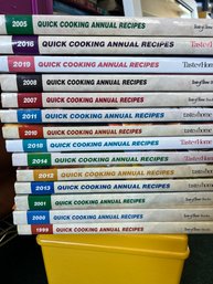 Collection  Of 14 Quick Cooking Annual Recipe Books Hardcover Cookbooks