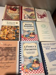 9 Assorted Vintage Spiral Bound Cookbooks