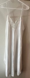 Women's Large Full Slip Dress White