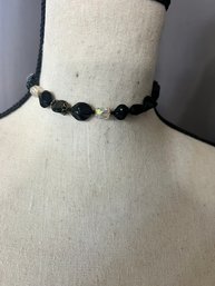 Vintage Glass Bead Choker Marked Japan