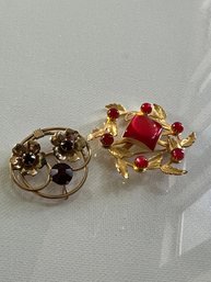 Pair Of Vintage Brooches