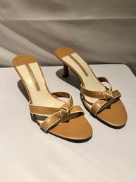 Brand New Nine West Tan Slides Size 7