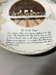 Vintage The  Lord's Prayer Made In Japan Plate 8'