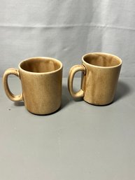 Pair Of Vtg Walker China Stoneware Mugs