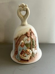 Vintage Homco Nativity Scene Bell