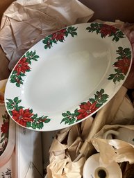 44pc Service For 8 Hallmark Dekc The Halls China Christmas Serveware