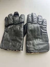 Pair Of Vintage Rabbit Fur Lined Gloves