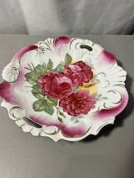 Antique Handpainted 13' Serving Platter