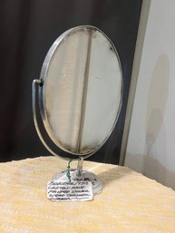 1950s Lefton Hand Painted Double-sided Cosmetic Mirror