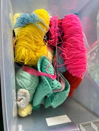 Assorted Box Of Colorful Yarn