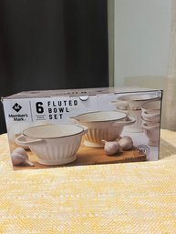 Brand New Members Mark Six Piece Fluted Bowl Set
