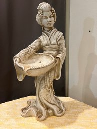 Vintage 24 Inch Asian Inspired Water Fountain Geisha