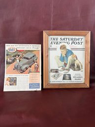 Vintage Saturday Evening Post And 1937 Studebaker Ad