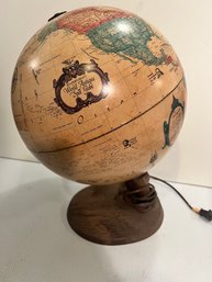 Vintage Readers Digest World Antique Spot Globe 12' Light Up
