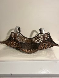 Unique Basket With Aluminum Handles