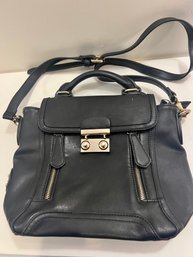 CHRISTIAN LACROIX Black Faux Leather Handbag Brand New